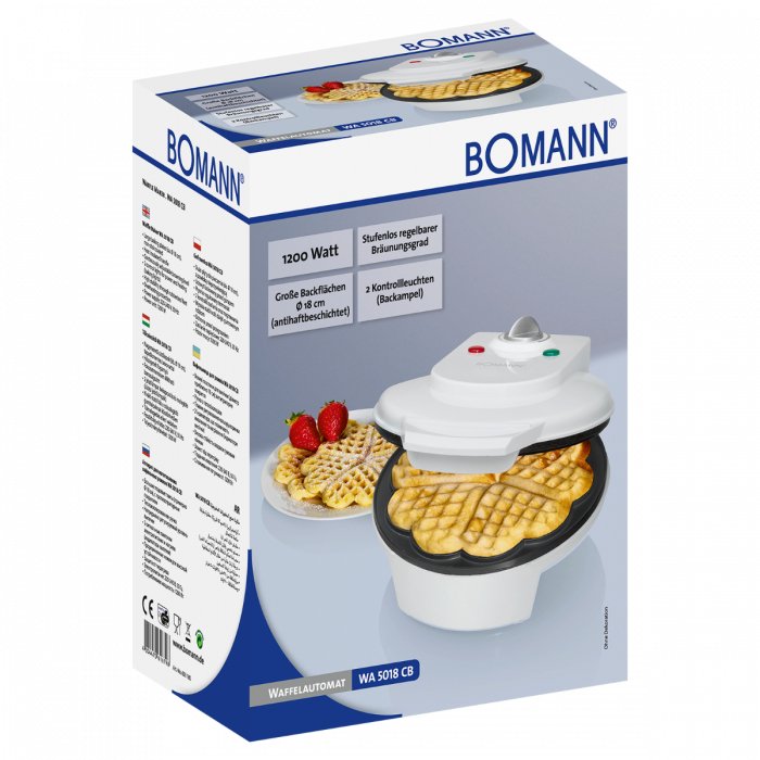 EAN 4004470616798 - Bomann WA 5018 CB 1 barquillo(s) 1200 W Blanco imagen 5