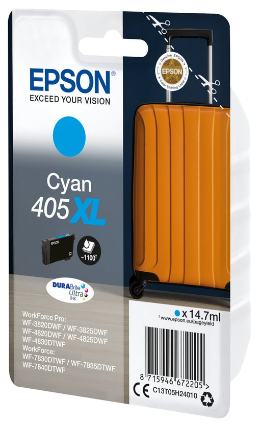 EAN 8715946672205 - Epson 405XL DURABrite Ultra Ink cartucho de tinta 1 pieza(s) Original Alto rendimiento (XL) Cian imagen 2