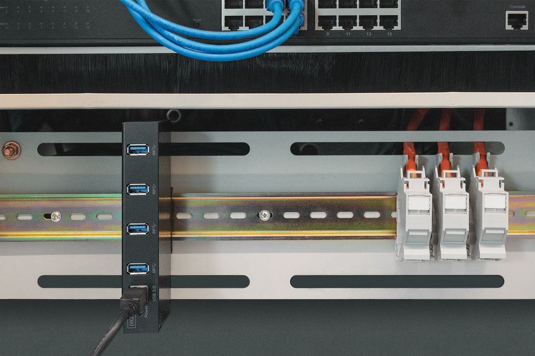 EAN 4016032490470 - Digitus DA-70257 hub de interfaz USB 3.2 Gen 1 (3.1 Gen 1) Type-B 5000 Mbit/s Negro imagen 5