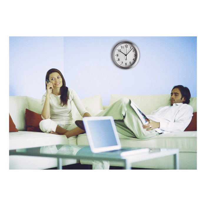 EAN 4009816017512 - TFA-Dostmann 98.1091.02 reloj de mesa o pared Alrededor Aluminio, Blanco imagen 4