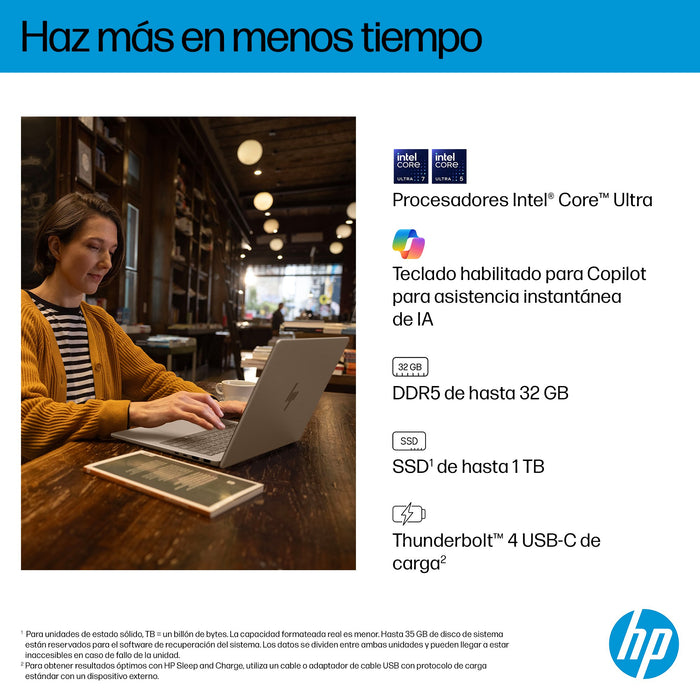 EAN 199251569197 - HP OmniBook 7 AI 14-fr0011ns Intel Core Ultra 5 225U Portátil 35,6 cm (14") 2K 16 GB LPDDR5-SDRAM 1 TB SSD imagen 8