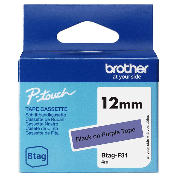 EAN 4977766836265 - Brother BTAG-F31 cinta para impresora de etiquetas Negro en color púrpura imagen 1