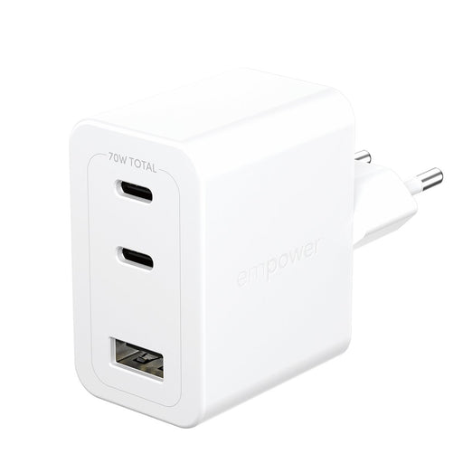 EAN 5715685027598 - PanzerGlass empower by ® Turbo 70W Multiple Charger incl. 2 x USB-C + USB-A | EU Plug | Silver White Prot imagen 1
