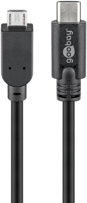 EAN 4040849679926 - Goobay 67992 cable USB USB 2.0 0,6 m Micro-USB B USB C Negro imagen 1