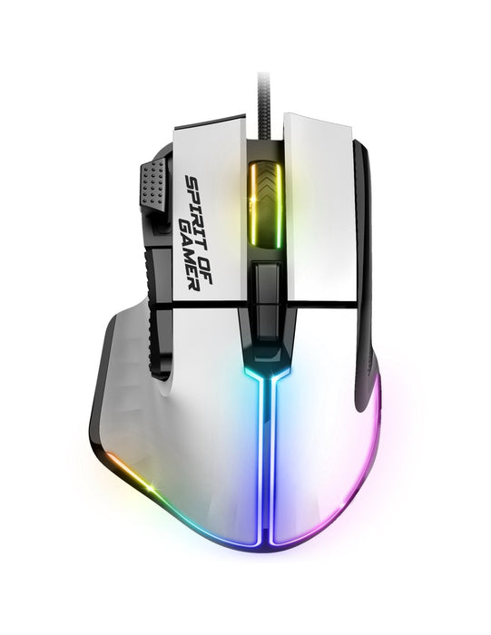 EAN 3700104455290 - Spirit of Gamer PRO-M5 ARTIC ratón Juego mano derecha USB tipo A Óptico 12800 DPI imagen 1