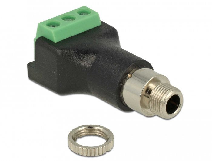 EAN 4043619658787 - DeLOCK 65878 cambiador de género para cable 3 pin 3.5 mm Negro, Verde, Acero inoxidable imagen 2