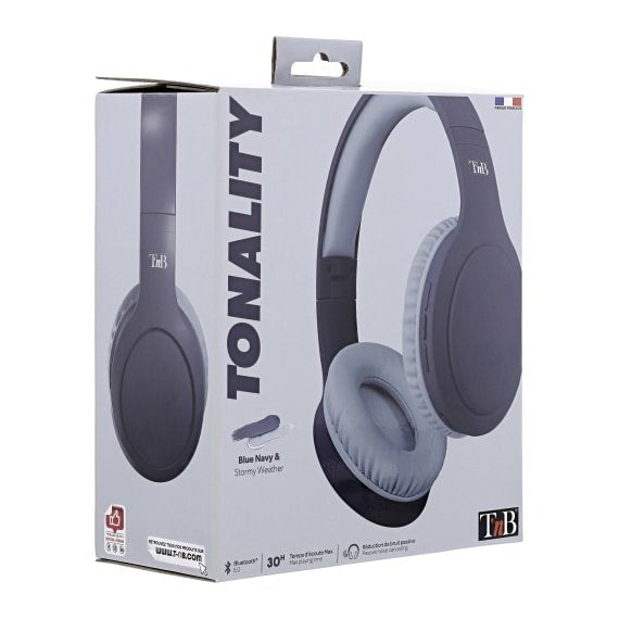 EAN 3303170108390 - T'nB TONALITY Auriculares Inalámbrico y alámbrico Diadema USB Tipo C Bluetooth Gris, Marina imagen 5