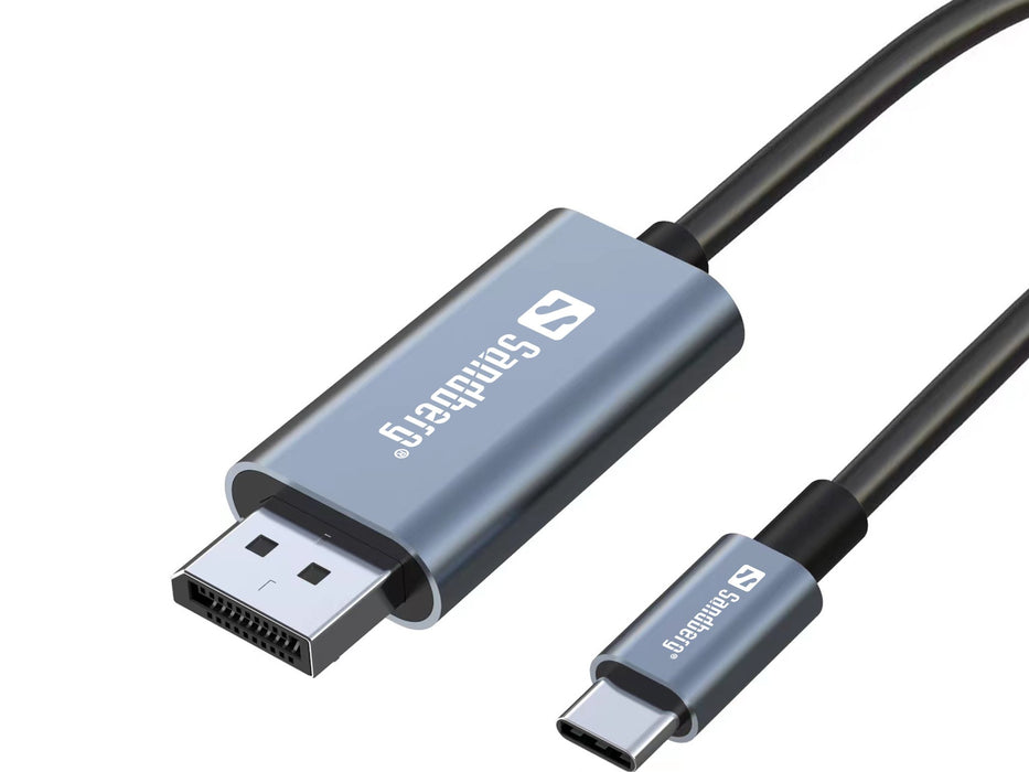EAN 5705730136511 - Sandberg 136-51 adaptador de cable de vídeo 2 m USB Tipo C DisplayPort Negro, Gris imagen 2
