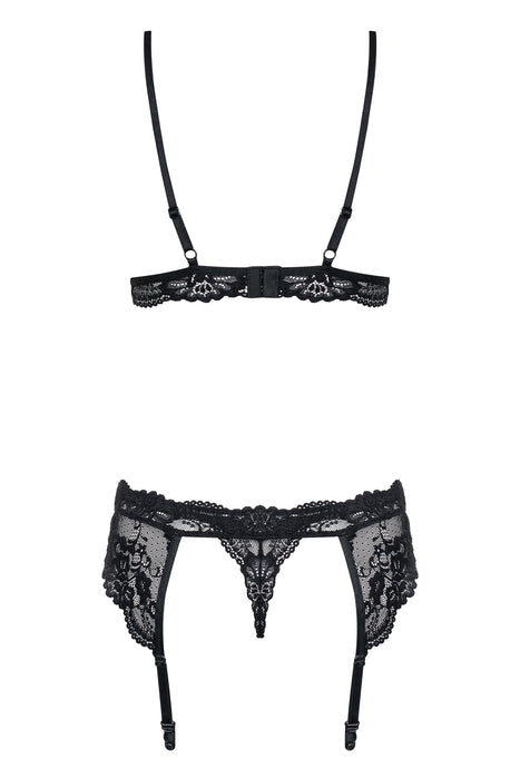 EAN 5901688213841 - Obsessive 810-SEG-1 L/XL conjunto de ropa interior y bodi Conjunto de lencería Negro, Transparente Elasta imagen 2