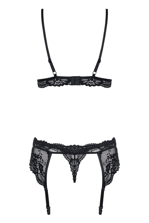 EAN 5901688213841 - Obsessive 810-SEG-1 L/XL conjunto de ropa interior y bodi Conjunto de lencería Negro, Transparente Elasta imagen 2