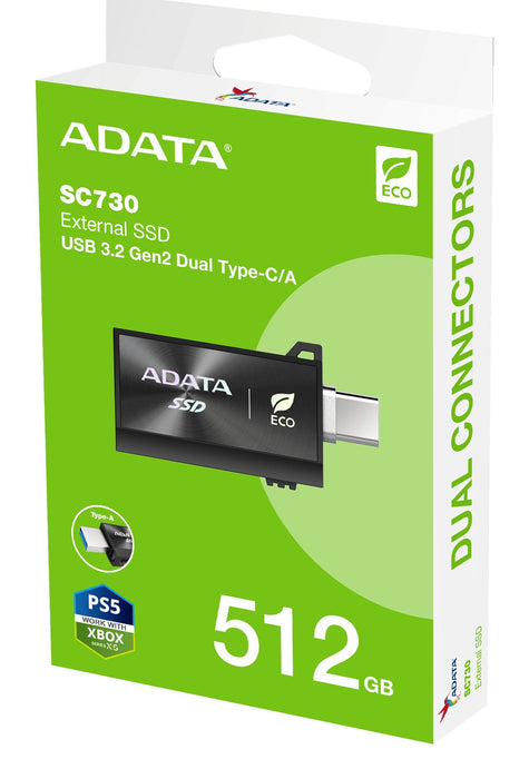 EAN 4711085948595 - ADATA SC730 512 GB USB Tipo C 3.2 Gen 2 (3.1 Gen 2) Negro imagen 6