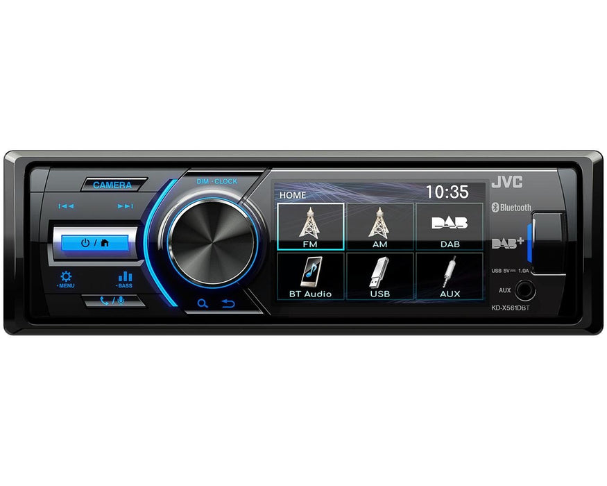 EAN 4975769460012 - JVC KD-X561DBT receptor multimedia para coche Negro, Azul 180 W Bluetooth imagen 1