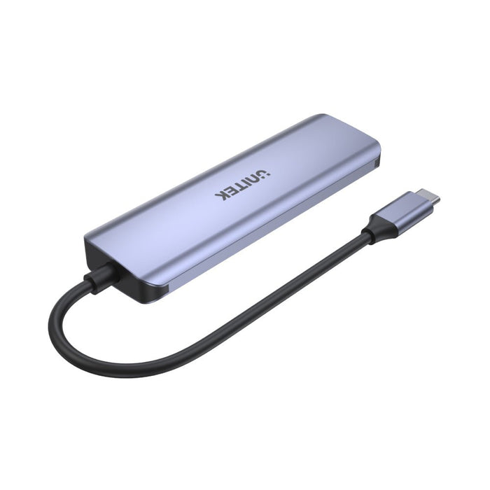 EAN 4894160048035 - UNITEK uHUB Q4 USB 3.2 Gen 1 (3.1 Gen 1) Type-C 5000 Mbit/s Gris imagen 2