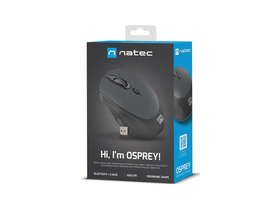 EAN 5901969426588 - NATEC Osprey ratón Oficina mano derecha RF Wireless + Bluetooth Óptico 1600 DPI imagen 3