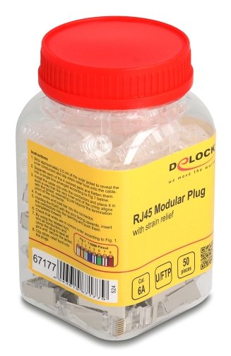 EAN 4043619671779 - DeLOCK 67177 conector RJ45 Plata, Transparente imagen 1