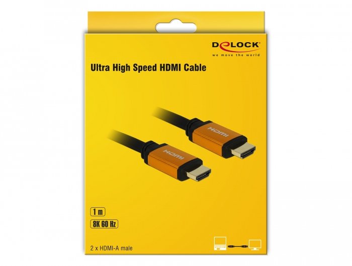 EAN 4043619857272 - DeLOCK 85727 cable HDMI 1 m HDMI tipo A (Estándar) Negro, Oro imagen 3