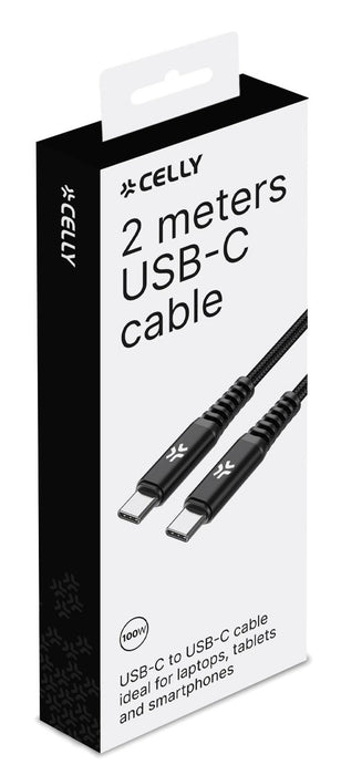 EAN 8021735204565 - Celly USBCUSBC100WBK cable USB 2 m USB C Negro imagen 3