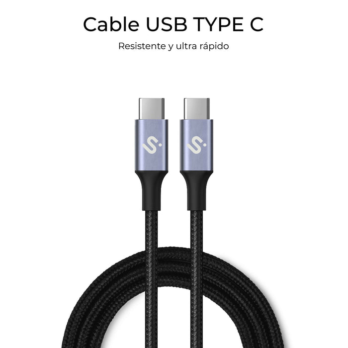 EAN 8436586743581 - SUBBLIM SUBCAB-C10002 cable USB USB 2.0 USB C Negro imagen 4