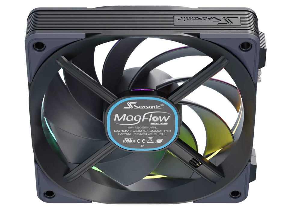 EAN 4711173878070 - Seasonic MagFlow ARGB Carcasa del ordenador Ventilador 12 cm Negro 3 pieza(s) imagen 4