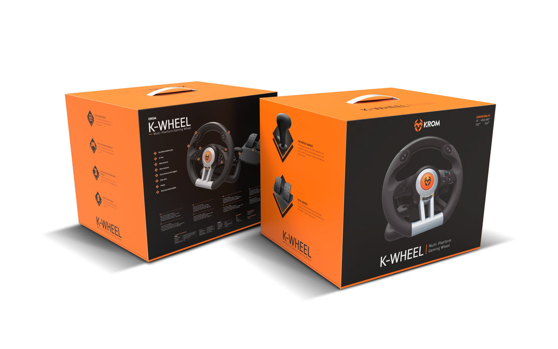 EAN 8436532169250 - Krom K-Wheel Negro USB Volante + Pedales Analógico/Digital PlayStation 4, Playstation, Playstation 3, Xbo imagen 8