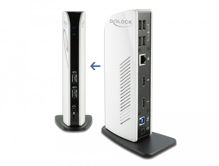 EAN 4043619877713 - DeLOCK 87771 base para portátil y replicador de puertos Alámbrico Negro, Blanco imagen 3