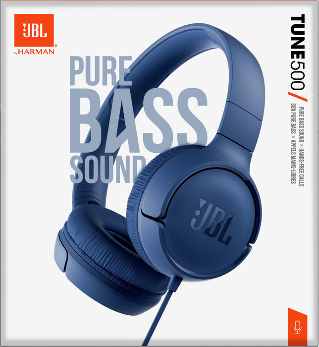 EAN 6925281939945 - JBL Tune 500 Auriculares Alámbrico Diadema Llamadas/Música Azul imagen 2