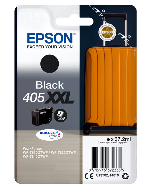 EAN 8715946672335 - Epson 405XXL DURABrite Ultra Ink cartucho de tinta 1 pieza(s) Original Extra (Súper) alto rendimiento Neg imagen 1