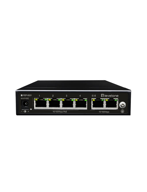 EAN 4015867225851 - LevelOne FEP-0631 switch Fast Ethernet (10/100) Energía sobre Ethernet (PoE) Negro imagen 1