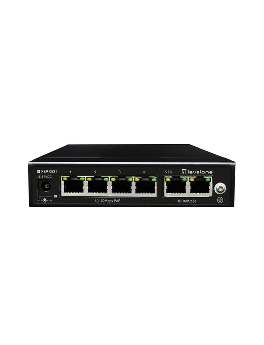 EAN 4015867225851 - LevelOne FEP-0631 switch Fast Ethernet (10/100) Energía sobre Ethernet (PoE) Negro imagen 1