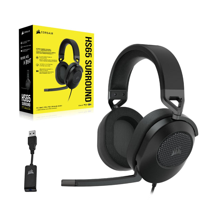 EAN 0840006643784 - Corsair HS65 SURROUND Auriculares Alámbrico De mano Juego Carbono imagen 4