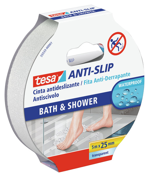 EAN 4042448409423 - TESA Anti slip bath & shower 5mx25mm Cinta antideslizante para baño Transparente imagen 1