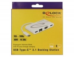 EAN 4043619877317 - DeLOCK 87731 base para portátil y replicador de puertos USB 3.2 Gen 1 (3.1 Gen 1) Type-C Gris, Blanco imagen 2