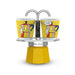 EAN 8006363030441 - Bialetti Mini Express Lichtenstein Cafetera italiana Plata, Amarillo imagen 1