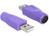 EAN 4043619654611 - DeLOCK 65461 cambiador de género para cable USB-A PS/2 Violeta imagen 1