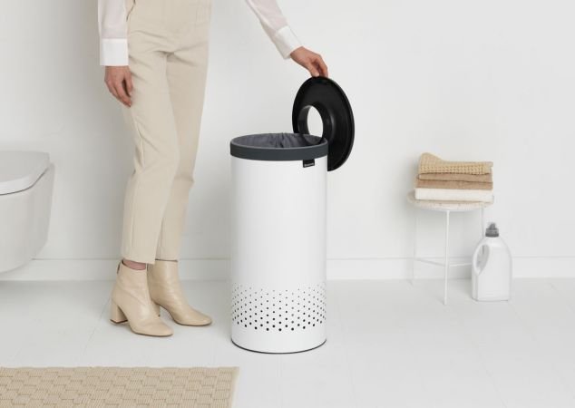 EAN 8710755304866 - Brabantia 304866 papelera 35 L Alrededor Acero Blanco imagen 4