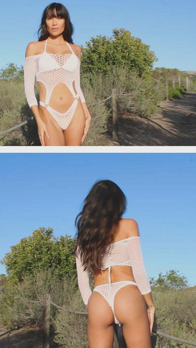 EAN 0714718555041 - Leg Avenue 89289_00222 conjunto de ropa interior y bodi Blanco imagen 3