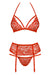 EAN 5901688216859 - Obsessive 838-SEG-3 L/XL conjunto de ropa interior y bodi Conjunto de lencería Rojo, Transparente Elastan imagen 1