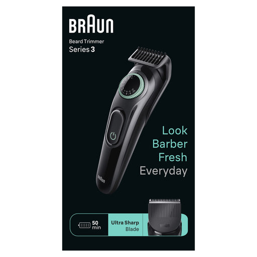 EAN 4210201447757 - Braun BeardTrimmer 3 BT3411 Batería 40 2 cm Negro, Verde imagen 1