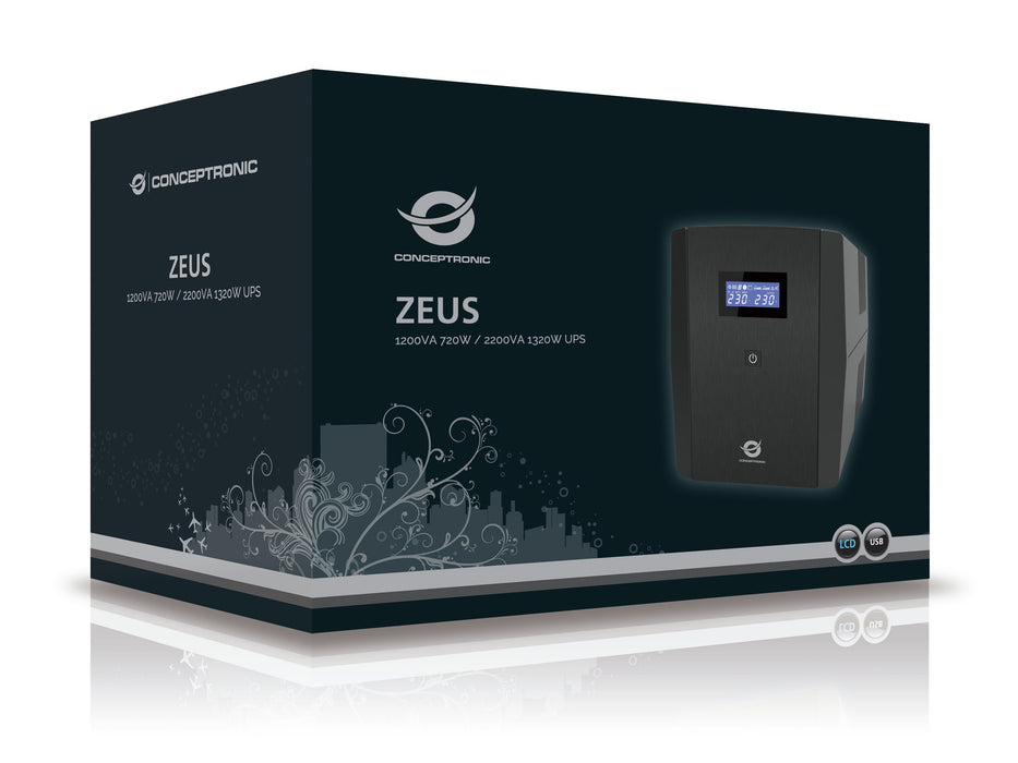EAN 4015867225820 - Conceptronic ZEUS04EP sistema de alimentación ininterrumpida (UPS) Línea interactiva 2,2 kVA 1320 W 5 sal imagen 6