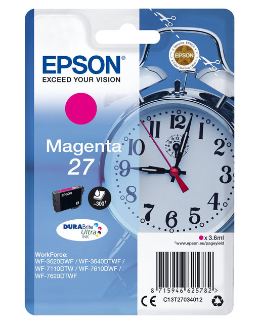 EAN 8715946533032 - Epson Alarm clock C13T27034012 cartucho de tinta 1 pieza(s) Original Rendimiento estándar imagen 1