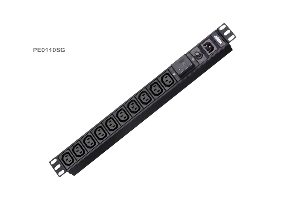 EAN 4719264648366 - ATEN PE0110SG unidad de distribución de energía (PDU) 10 salidas AC 1U Negro imagen 2