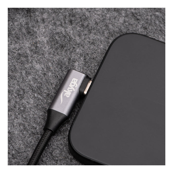EAN 5901720139702 - Akyga AK-USB-56 cable de conector Lightning 1 m Negro imagen 3
