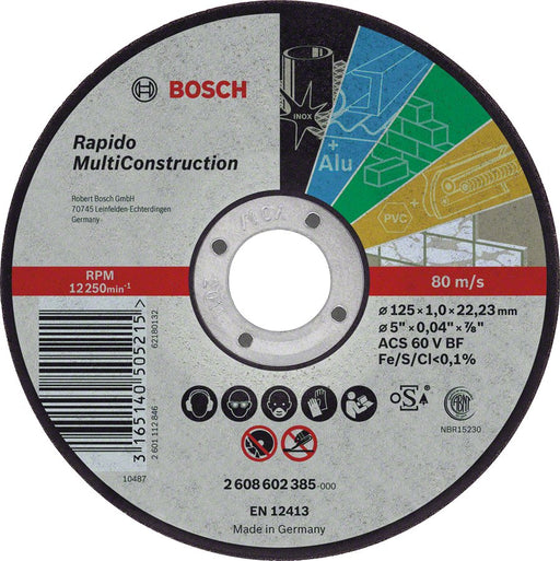 EAN 3165140505208 - Bosch 2 608 602 384 accesorio para amoladora angular Corte del disco imagen 1