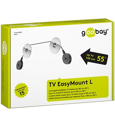 EAN 4040849634901 - Goobay TV EasyMount L 139,7 cm (55") Negro, Plata imagen 3