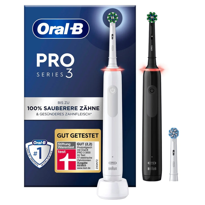 EAN 8006540760765 - Oral-B Pro 3 Adulto Cepillo dental giratorio Negro, Blanco imagen 1