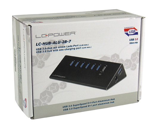 EAN 4260070125379 - LC-Power USB Hub USB 3.2 Gen 1 (3.1 Gen 1) Type-A 5000 Mbit/s Negro imagen 3