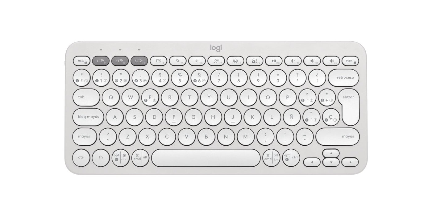 EAN 5099206111226 - Logitech 920-011828 teclado Universal RF Wireless + Bluetooth QWERTY Español Blanco imagen 3