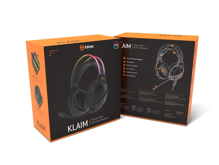 EAN 8436587971990 - Krom Klaim Auriculares Alámbrico Diadema Juego USB tipo A Negro imagen 8