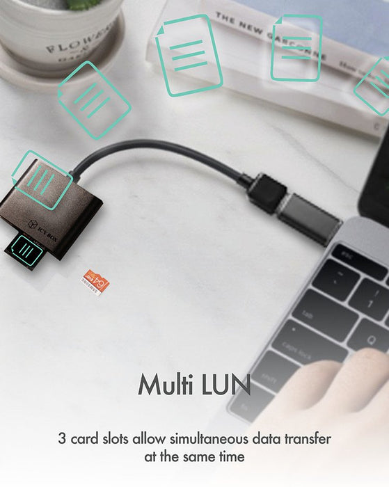 EAN 4250078166740 - ICY BOX IB-CR301-U3 lector de tarjeta USB 3.2 Gen 1 (3.1 Gen 1) Negro imagen 4