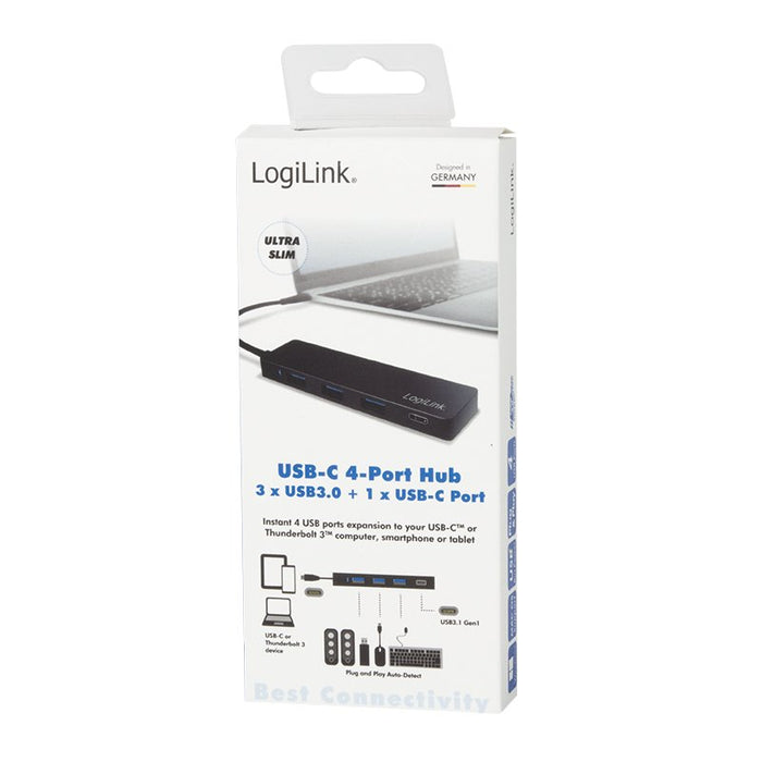 EAN 4052792048667 - LogiLink UA0311 hub de interfaz USB 3.2 Gen 1 (3.1 Gen 1) Type-C 5000 Mbit/s Negro imagen 4